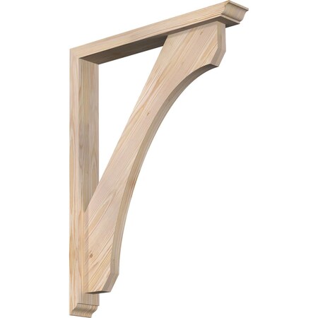 Ekena Millwork Legacy Traditional Smooth Bracket w/ Offset Brace, Douglas Fir, 3 1/2"W x 24"D x 32"H BKT0402X24X32LEC01SDF